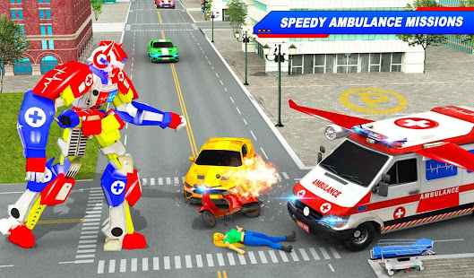 Ambulance Dog Robot Car Game apktram screenshots 8