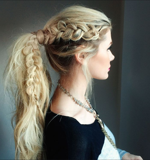 Current fashion braids. Hair braids