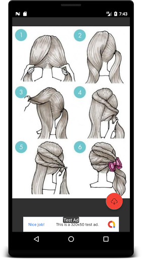 Android application Pictures of pretty hairstyles screenshort