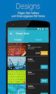 Ginger Tastatur + Übersetzer Screenshot