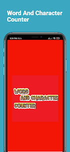 Word And Character Counter
