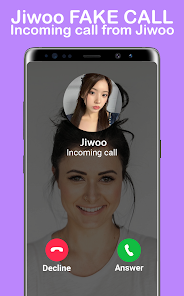 Captura de Pantalla 1 NMIXX Jiwoo Fake Call android
