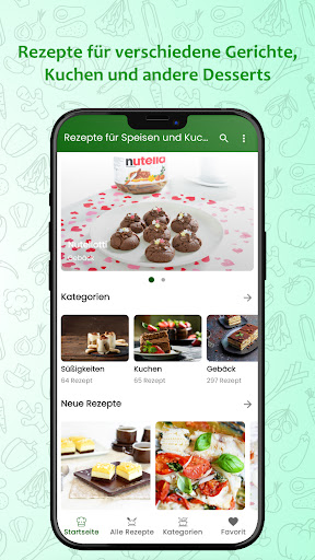 Android application Rezepte für Speisen und Kuchen screenshort
