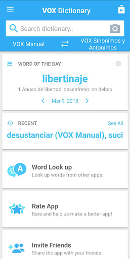 Screenshot of Compact Spanish Dictionary
