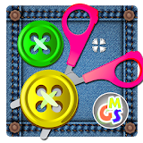 Buttons and Cutting Puzzle - Scissor Game icon