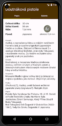 Encyklopedie zbraní DEMO Screen 2