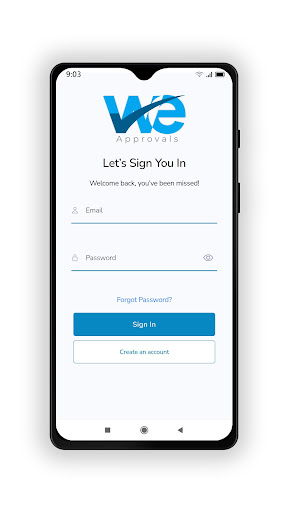 Android application Wenodo Approvals screenshort