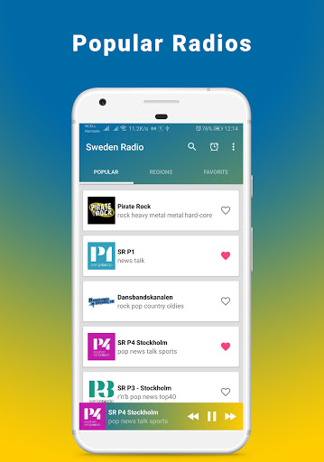 Android application Sweden Radio - Online FM Radio screenshort