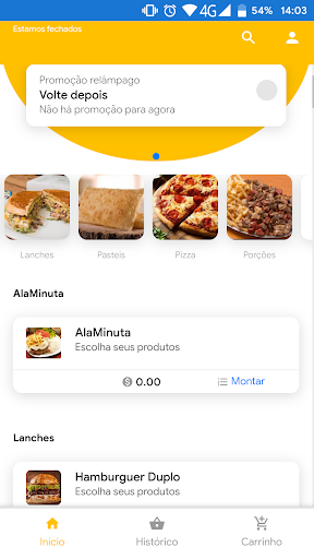 Android application Sunday Lanches - Nova Hartz screenshort