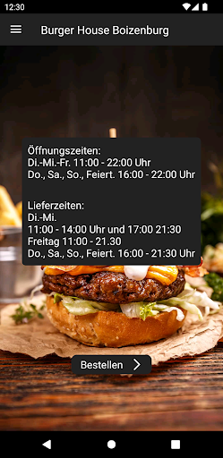 Android application Burger House Boizenburg screenshort