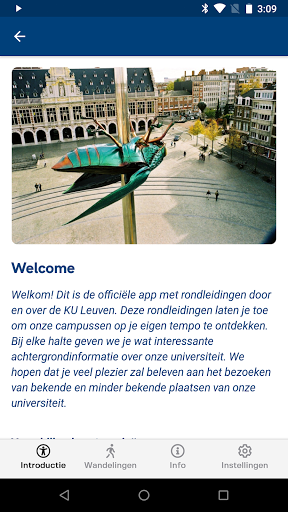 Android application KU Leuven Walking Tours screenshort