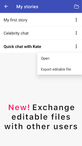 Screenshot of TextingStory Chat Story Maker
