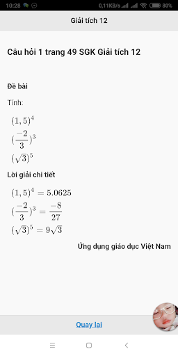Giải toán 11 - Đại số và giải Screen 3