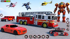 レスキューロボットカートランスフォーム-消防車ロボットゲームのおすすめ画像2