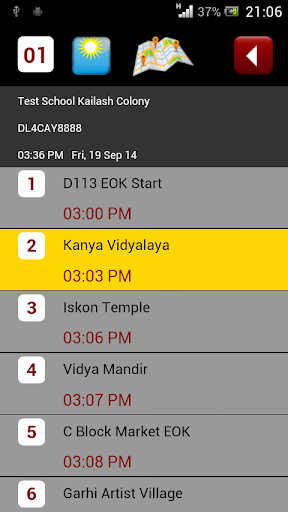 TrackETA PARENT Screen 2