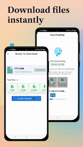 Screenshot of LinkFileShare: Send via link