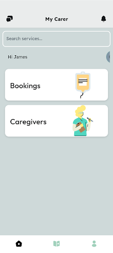 Android application MyCarer 24/7 screenshort
