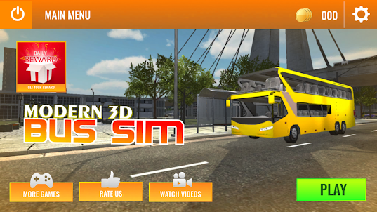 Simulador de autobús 3D modrno