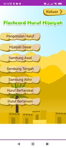 Android application Flashcard Huruf Hijaiyah screenshort