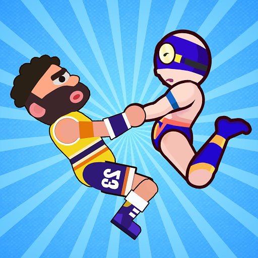 Wrestle battle arena game logo