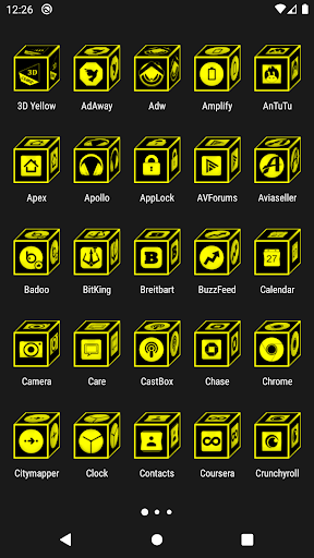 3D Flat Yellow Icon Pack Screen 2