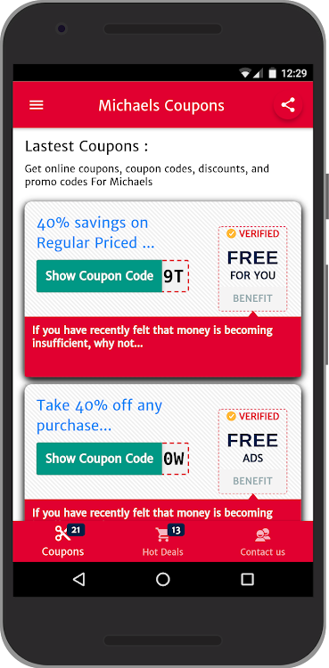 Promo Coupons for Michaels - 23.0.0 - (Android)