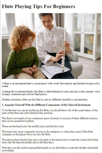 How to Play Flute Screen 2