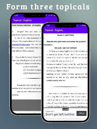 English Topical Questions
