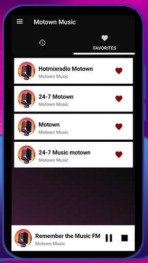 Android application Motown Music screenshort