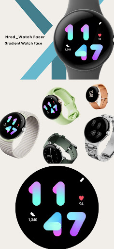 Android application Gradient Watch Face screenshort