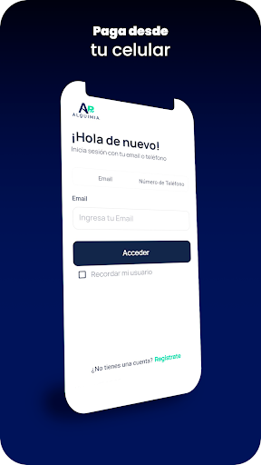 Android application Alquimia Pay screenshort