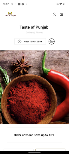 Android application Taste of Punjab W10 screenshort