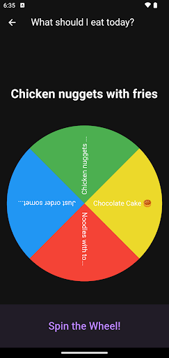 Android application Help me Decide screenshort