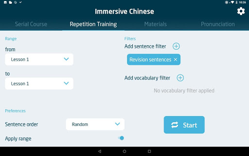 Screenshot of Immersive Chinese
