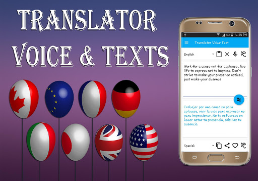 Language Translate Text/Voice Screen 3