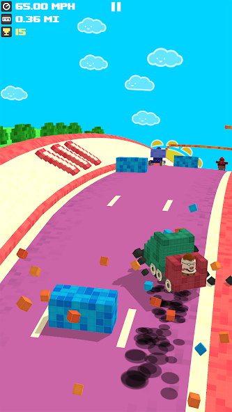 Out of Brakes - Blocky Racer banner
