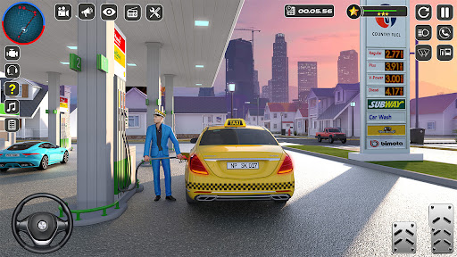 Android application City Car Driving Taxi Games screenshort