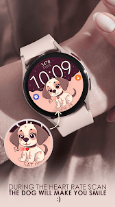 Cute Dog digital watch face