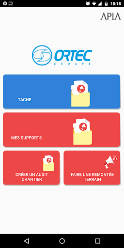 Android application APIA Mobile ORTEC screenshort