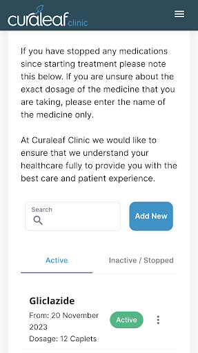Curaleaf Clinic Screen 3