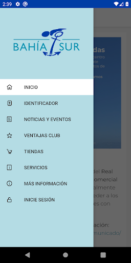 Android application Bahía Sur screenshort