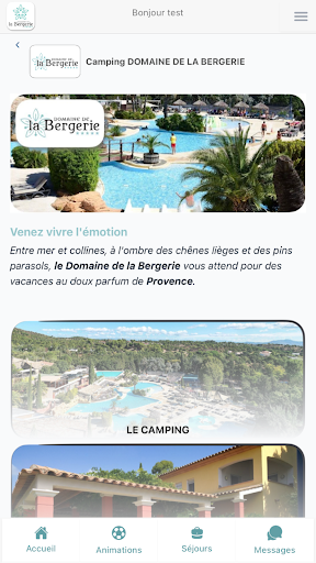 Android application Domaine de la Bergerie screenshort