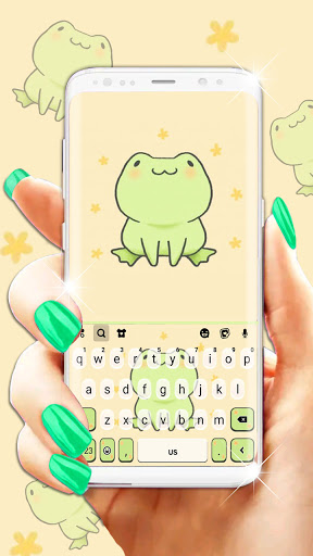Android application Cute Green Frog Theme screenshort