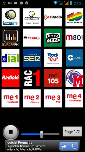 Android application Radios España screenshort