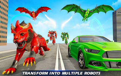 Lion Robot Car Game 2021 u2013 Flying Bat Robot Games 1.1.3 Screenshots 13