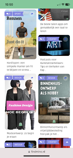 Findmino.nl: De vrijetijds app Screen 2
