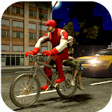 City Superheroes Bicycle Taxi Driving icon