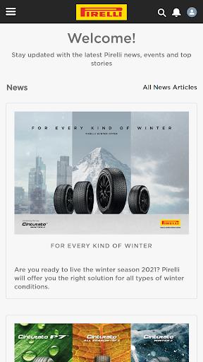 Android application Pirelli Dealer News screenshort