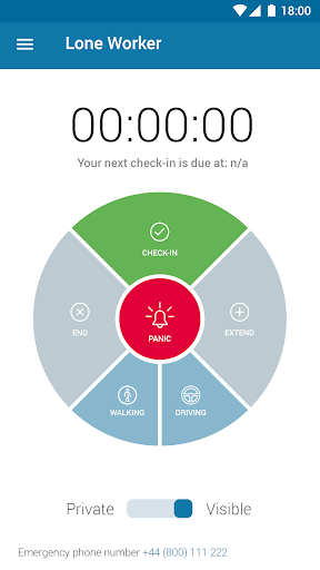 Android application Lone Worker screenshort