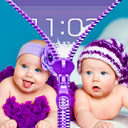 Cute Baby Zipper Lock Screen  Icon